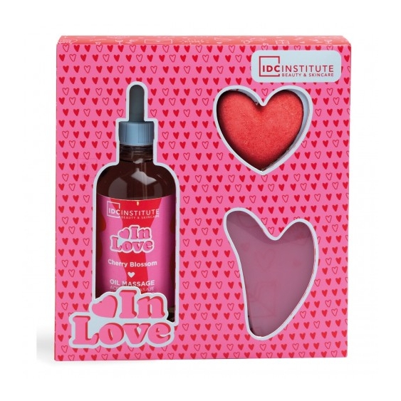 Idc Institute In Love Cherry Blossom - Oil Massage 120 Ml + Bomba da Bagno + Strumento Per Massaggio
