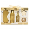 Idc Institute Scented Bath Gold - Gel doccia 100 ML + Body Mist 50 Ml + Body Scrub 30 Ml + Maschera Occhi + Bomba da Bagno