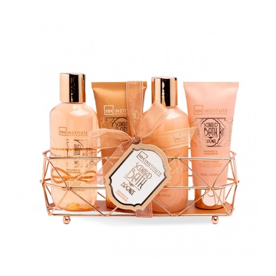 Idc Institute Scented Bath Bronze - Gel doccia 160 Ml - Bagnoschiuma 160 Ml + Lozione Corpo 75 Ml + Scrub Corpo 75