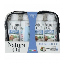 Natura Oil Olio Di Cocco - Latte Corpo 100 Ml + Shampoo 100 Ml + Balsamo 100 Ml + Bagnodoccia 100 Ml