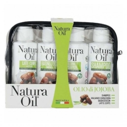 Natura Oil Olio Di Jojoba - Shampoo 100 ml + Balsamo 100 Ml + Bagnodoccia 100 Ml + Latte Corpo 100 Ml
