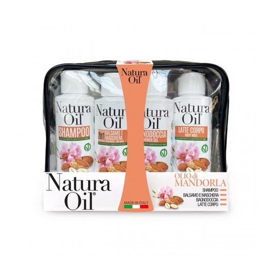 Natura Oil Olio Di Mandorla - Shampoo 100 Ml + Balsamo 100 Ml + Bagnodoccia 100 Ml + Latte Corpo 100 Ml
