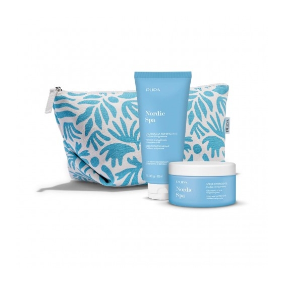 Pupa Nordic Spa - Gel Doccia 300 Ml + Scrub Detergente 250 Ml + Pochette