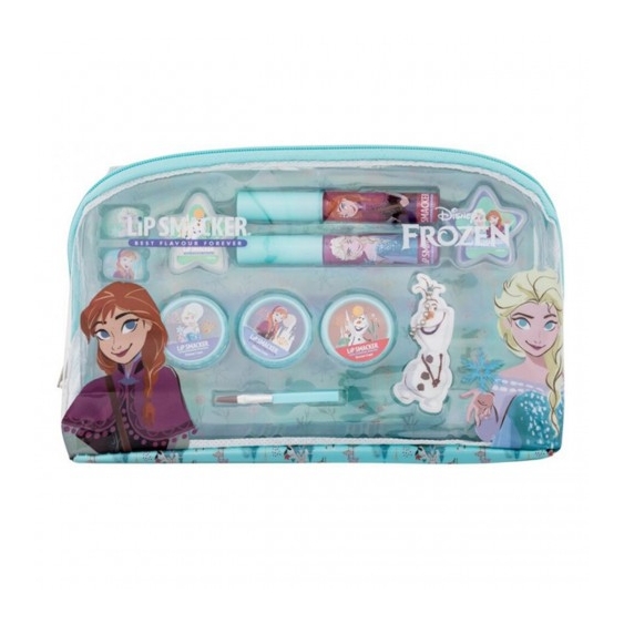 Lip Smacker Disney Frozen - 2 Lucidalabbra + 3 Creme Shimmer + 2 Lucidalabbra + 2 Anelli + Portachiavi Olaf + Borsetta