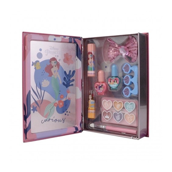 Lip Smacker Disney Princess - 3 Creme Scintillanti + Rossetto + Balsamo Labbra + 2 Smalti per Unghie