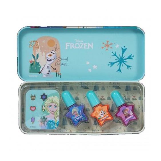 Markwins Disney Frozen Nail Polish Tin - 3 Smalti per Unghie + Adesivi per unghie