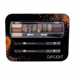 2K Daylight Night & Day Palette + 2 Eyeliner Pencili