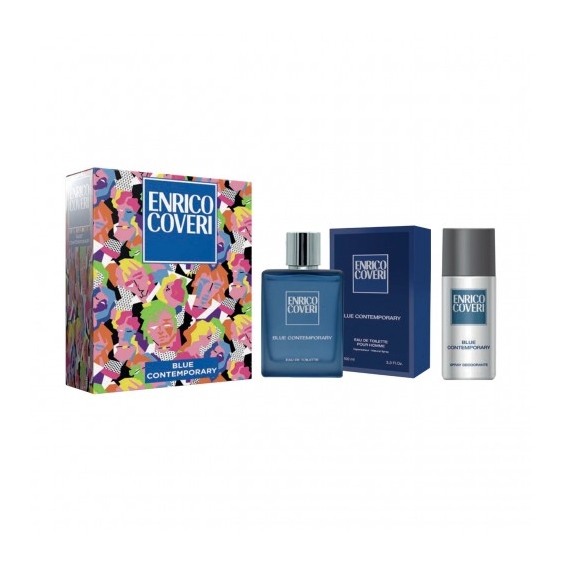 Enrico Coveri Blue Contemporary Pour Homme - Eau de Toilette 100 ml + Deodorante Spray 150 Ml