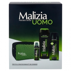 Malizia Vetyver Uomo - Schiuma da Barba 50 ml + Gel Doccia Shampoo 250 ml + Deodorante Spray 175 ml