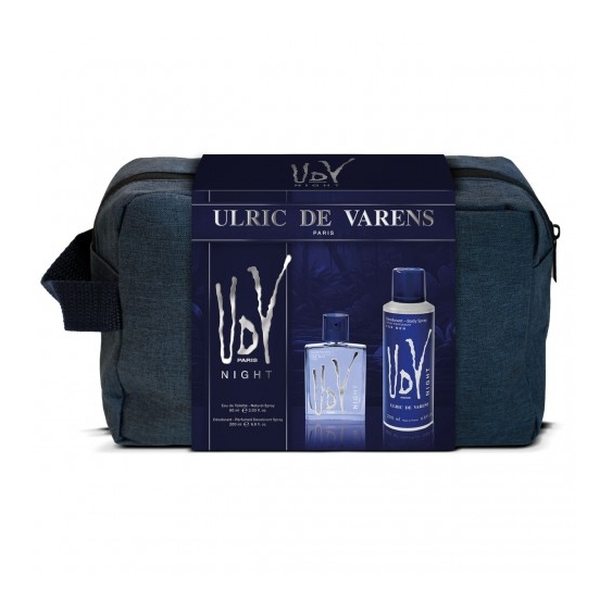 Ulric De Varens Night - Eau de Toilette Uomo 60 ml + Deo Spray 200 ml + Pochette