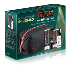 Dermolab Uomo Revitalizing Box - Siero viso + Contorno occhi + Pochette