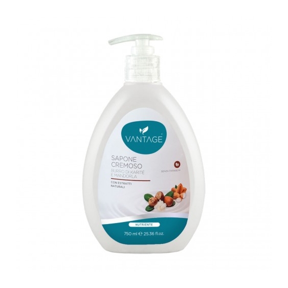 Vantage Sapone Cremoso Al Burro di KaritÃ e Mandorla 750 ml