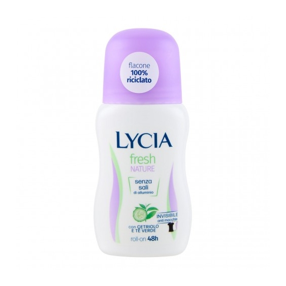 Lycia Fresh Nature - Deodorante Roll-On con Cetriolo e Te Verde 50 ml