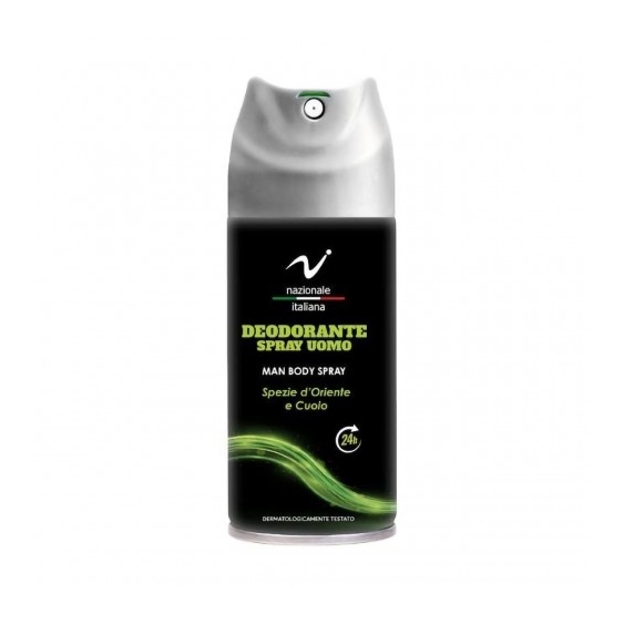 Nazionale Italiana Deodorante Spray Uomo alle Spezie d'Oriente e Cuoio 150 ml