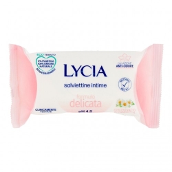 Lycia 12 Salviettine Intime Formula Delicata Con pH 4.5 con Estratto di Camomilla