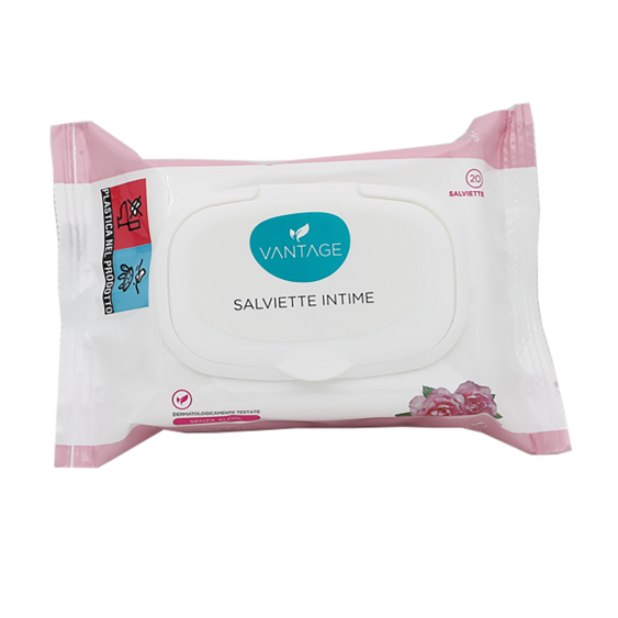 Vantage 20 Salviette Intime Rinfrescanti e Anti-Irritazione