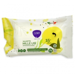 Clendy 15 Salviette Mille Usi Rinfrescanti al Limone