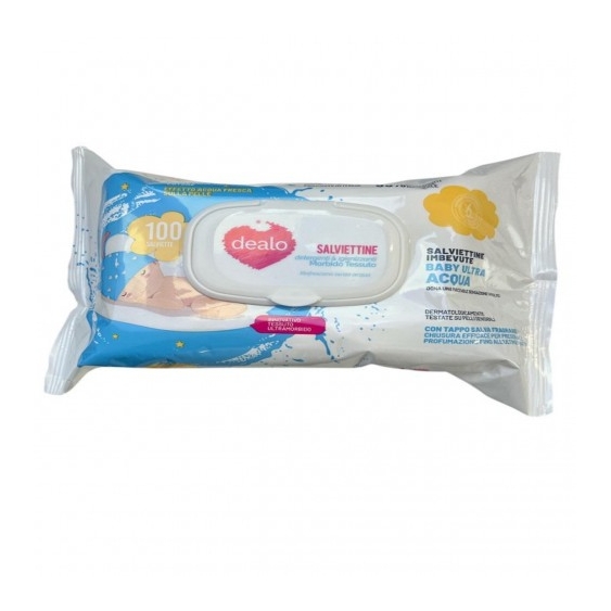 Dealo Baby Ultra Acqua - 100 Salviettine Imbevute