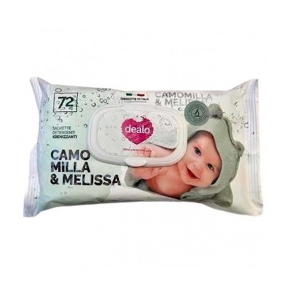 Dealo Camomilla e Melissa - 72 Salviette Detergenti Igienizzanti