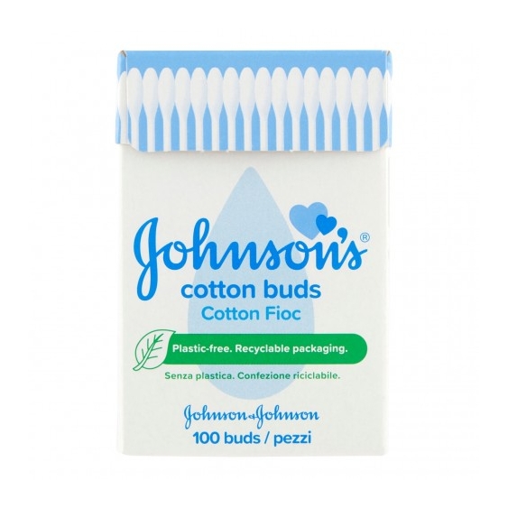 Johnson & Johnson Cotton Fioc - 10 Bastoncini in puro cotone