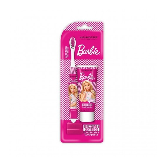 Naturaverde Barbie Set Orale - Dentifricio e spazzolino per bambini