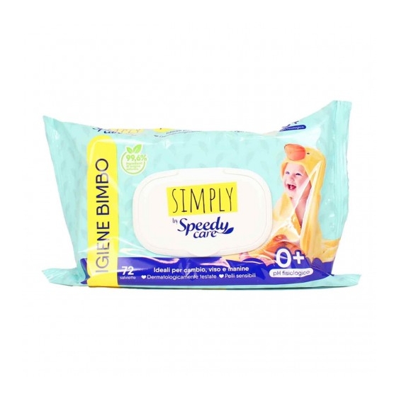 Speedy Care Simply Speed Care - 72 Salviette per il cambio viso e manine