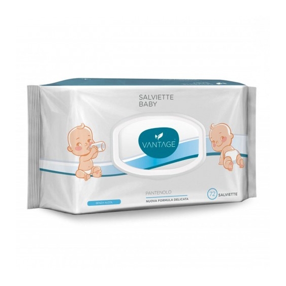 Vantage Salviette Baby - 72 salviette con pantenolo