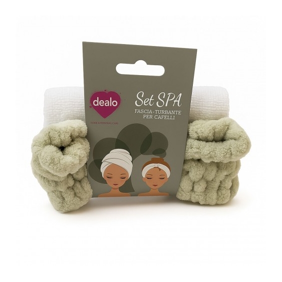 Dealo Set Spa - Fascia + Turbante Per Capelli