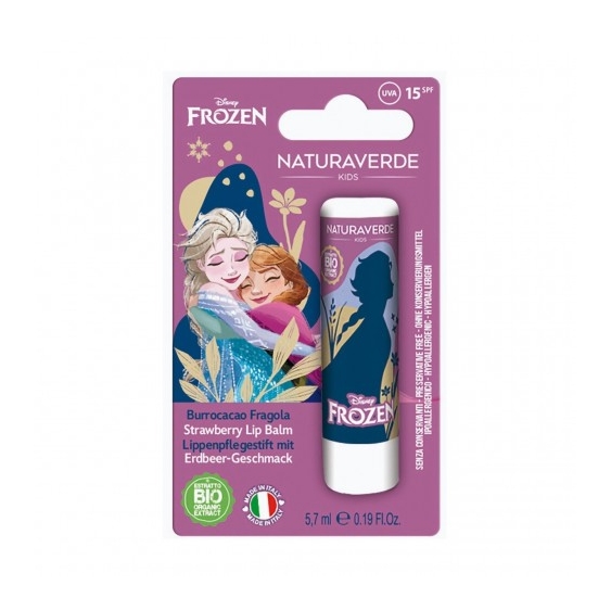 Naturaverde Disney Frozen Elsa & Anna - Burrocacao Spf15 Alla Fragola 5,7 Ml