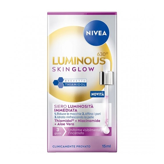 Nivea Luminous 630 Skin Glow - Siero Luminosità  Immediata 15 Ml