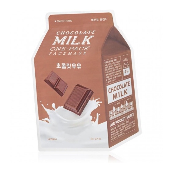 A'Pieu Chocolate Milk One Pack Facemask - Maschera Viso Esfoliante Idratante 21 G