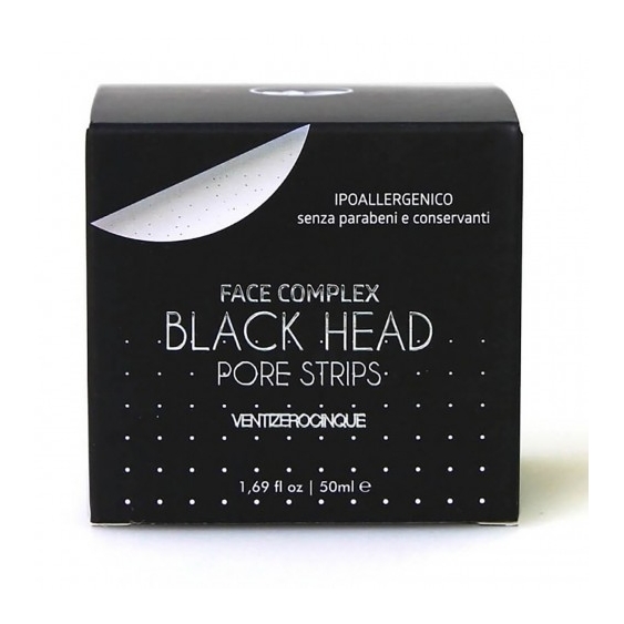Face Complex Black Head Pore Strips Ventizerocinque - Maschera Nera Contro I Punti Neri 50 Ml