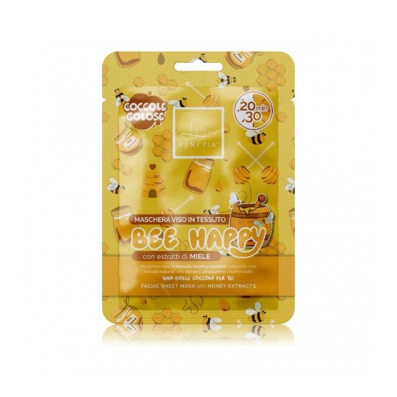 Lady Venezia Bee Happy - Maschera Viso In Tessuto Con Estratti Di Miele