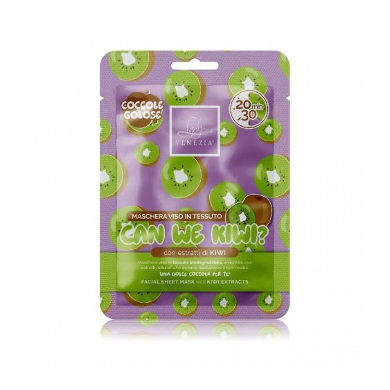 Lady Venezia Can We Kiwi - Maschera Viso In Tessuto Con Estratti Di Kiwi