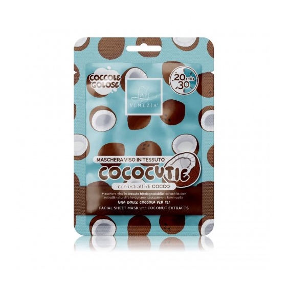 Lady Venezia Cococutie - Maschera Viso In Tessuto Con Estratti Di Cocco