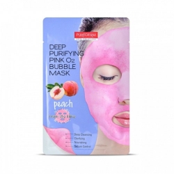 Purederm Deep Purifying Pink O2 Bubble Mask Peach - Maschera Viso 25 G