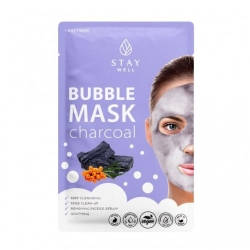 Stay Well Bubble Mask Charcoal - Maschera Purificante Detossinante Al Carbone