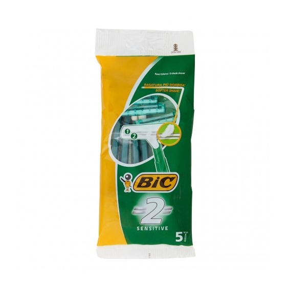 Bic 2 Sensitive - 5 Rasoi Bilama Per Uomo