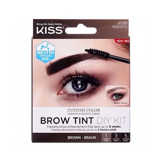 Kiss Brow Tint Diy Kit - Tinta Per Sopracciglia - Marrone