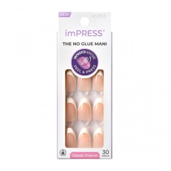 Kiss Impress Impress The No Glue Mani - Classic French 30 Unghie Adesive