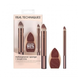 Real Techniques Spugna + 2 Pennelli Per Il Trucco