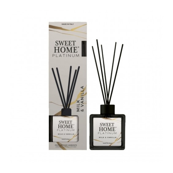 Sweet Home Platinum Milk & Vanilla - Diffusore Profumato Con Bastoncini 100 Ml