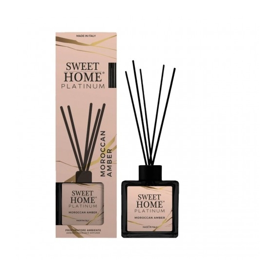 Sweet Home Platinum Morrocan Amber - Diffusore Profumato Con Bastoncini 100 Ml