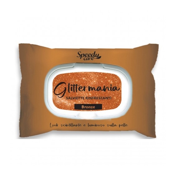 Speedy Care Glitter Mania Bronze - 15 Salviette Rinfrescanti