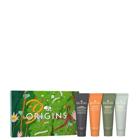 Origins 4 Mini Masking Essentials Kit - Maschere Viso Per Un Rituale Completo E Una Pelle Radiosa