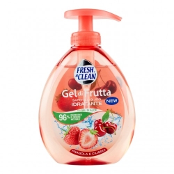 Fresh & Clean Gel Di Frutta Fragola e Ciliegia - Sapone Liquido idratante 300 Ml