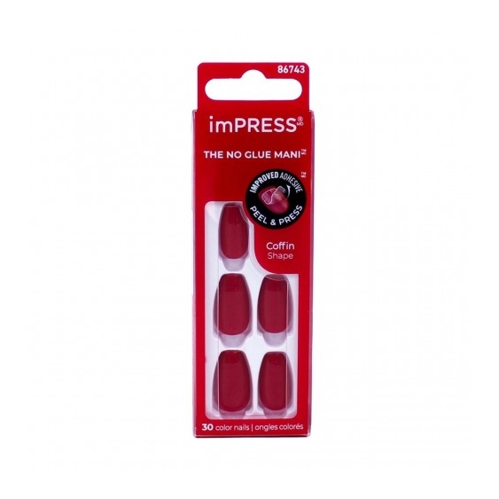 Kiss Impress Color Coffin Shape - 30 unghie Reddy Or Not