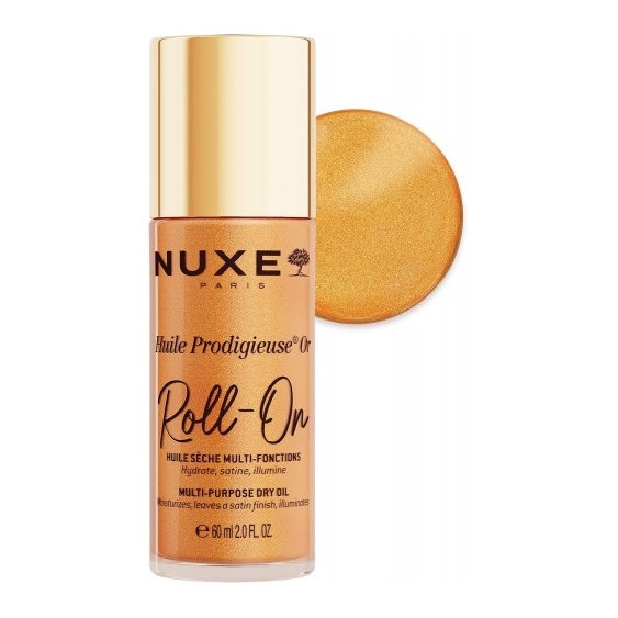 Nuxe Huile Prodigieuse Or Roll-On - Olio Secco Illuminante Multifunzione 60 Ml