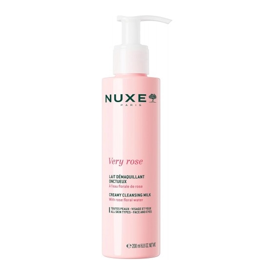 Nuxe Very Rose Creamy Cleansing Milk - Latte Struccante Vellutato Idratante E Lenitivo 200 Ml