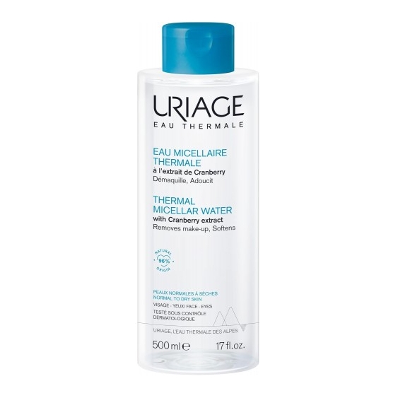 Uriage Eau Micellaire Thermale - Struccante Idratante Per Pelle Normale e Secca 500 Ml